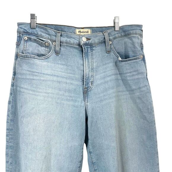 Madewell Perfect Vintage Straight Jean in Danby Wash: Knee-Rip Size‎ 31P Petite - Picture 3 of 9